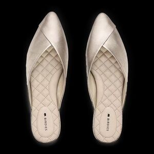 Birdies- Swan Gold Leather